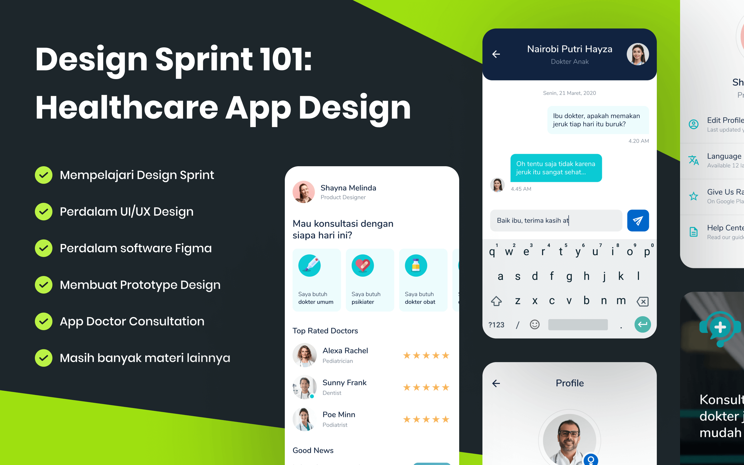 Kelas Learn Design Sprint with Figma: Healthcare App di BuildWithAngga